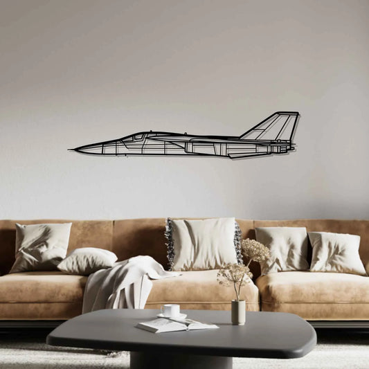 F-111E Aardvark Silhouette Metal Wall Art