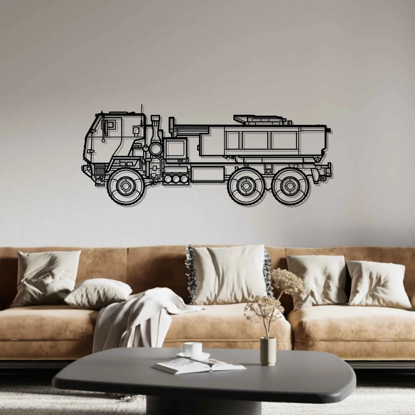 M142 HIMARS Silhouette Metal Wall Art