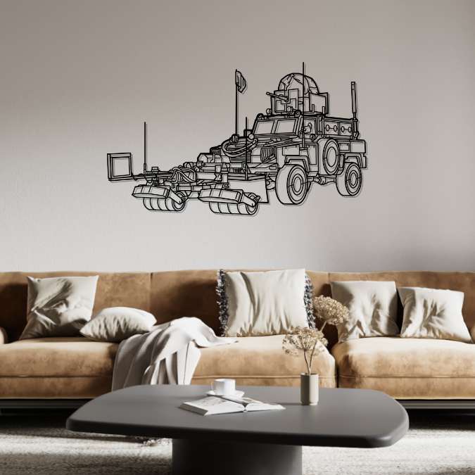 RG-31 Angle Silhouette Metal Wall Art