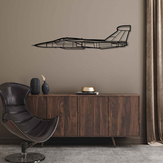 EF-111A Raven Silhouette Metal Wall Art
