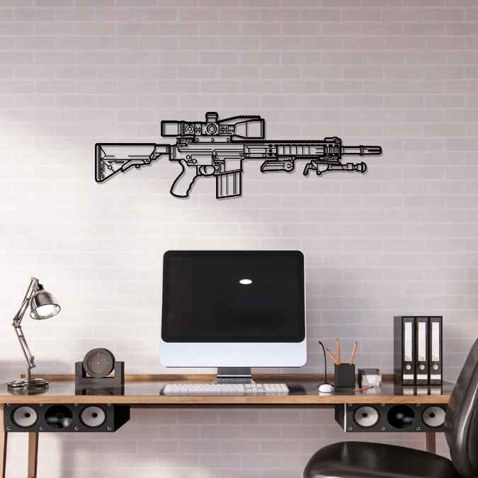 LM7 2018 Silhouette Metal Wall Art