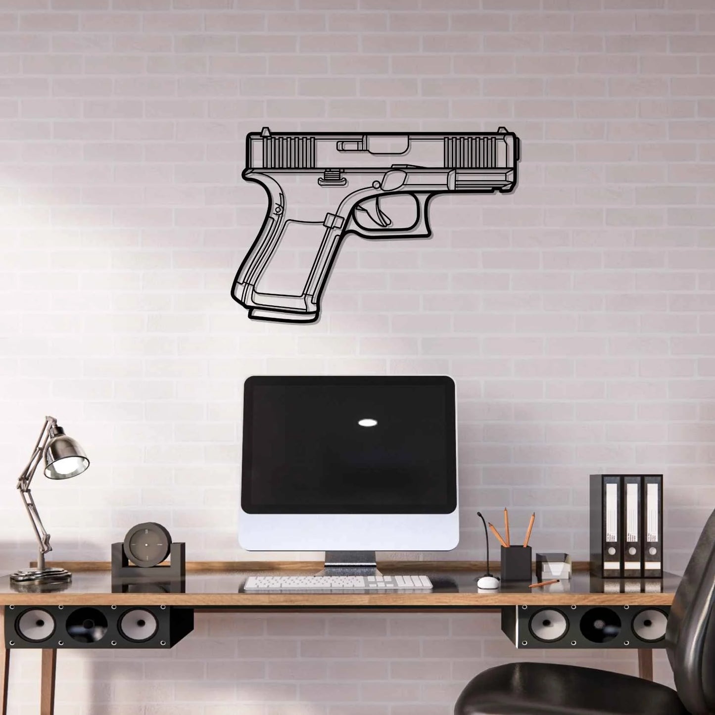 19 Gen 5 Front Silhouette Metal Wall Art