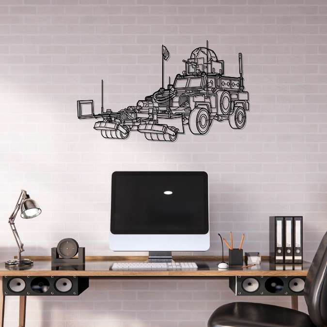RG-31 Angle Silhouette Metal Wall Art