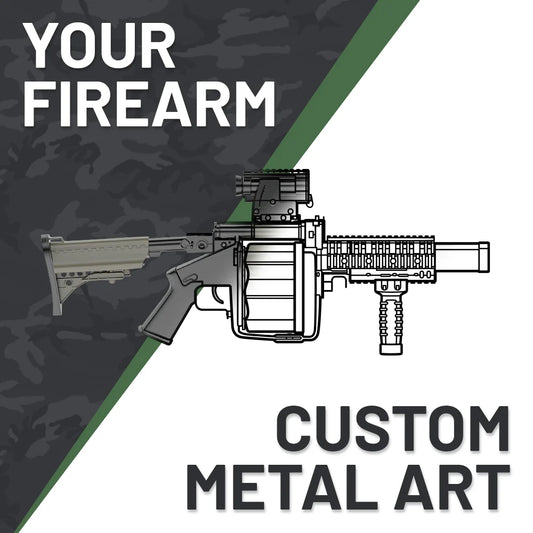 Your Custom Firearm Silhouette Metal Wall Art