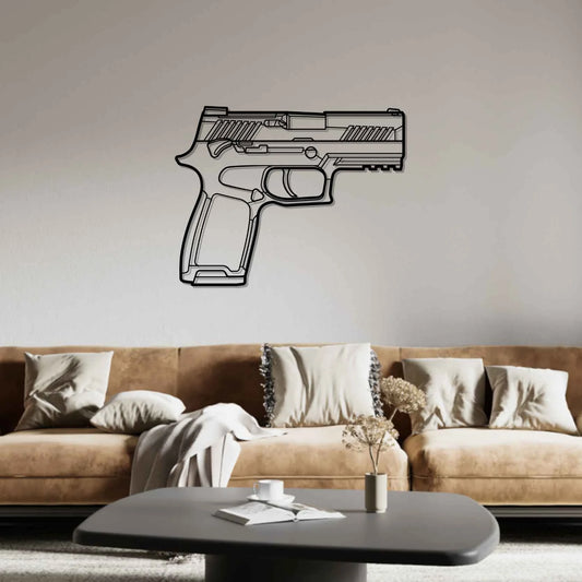 P320-M18 California Front Silhouette Metal Wall Art